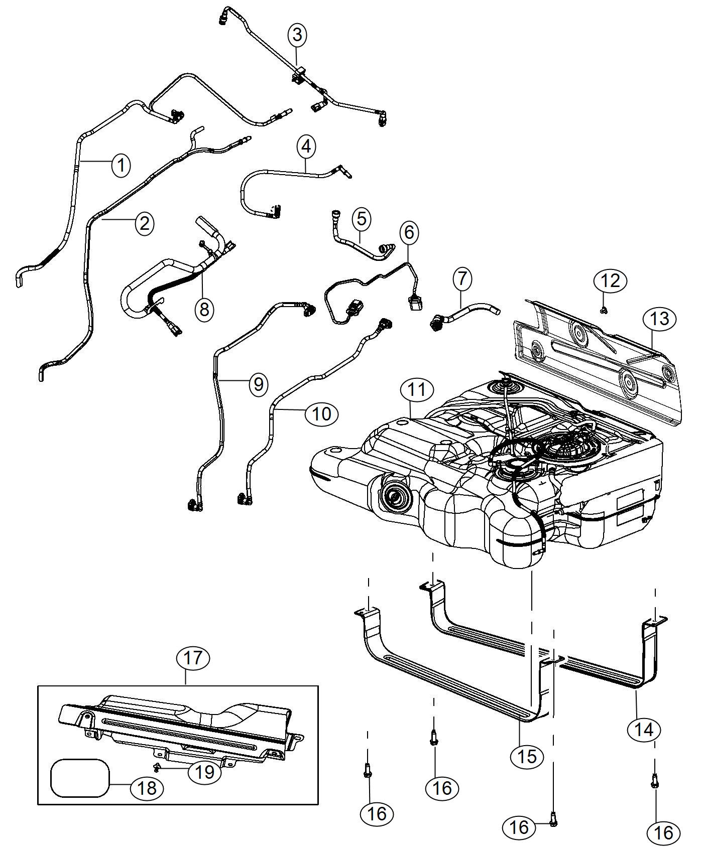 Diagram Fuel Tank. for your Dodge Grand Caravan  