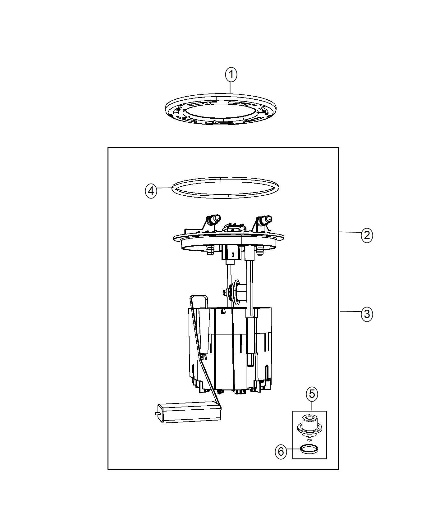 Diagram Fuel Pump Module. for your Dodge Grand Caravan  