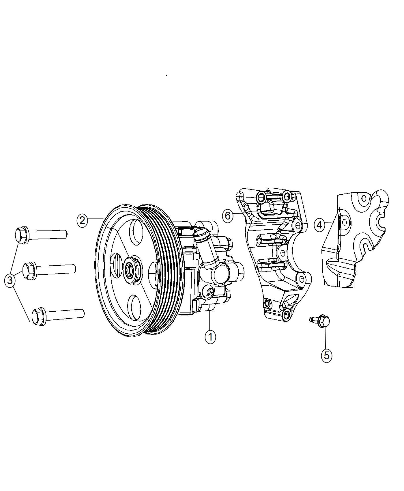 Diagram Power Steering Pump. for your 2004 Dodge Ram 1500   