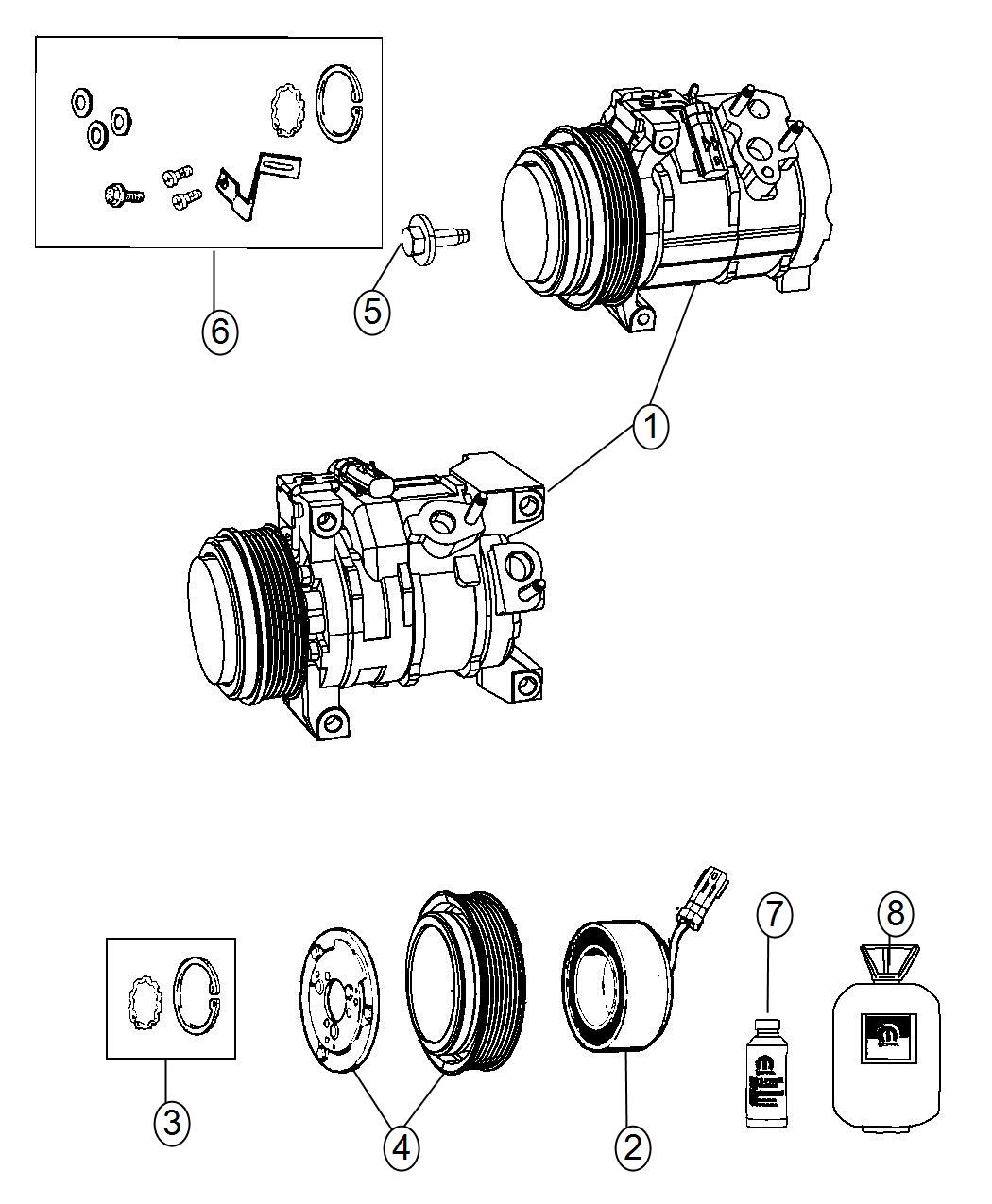 Diagram A/C Compressor. for your Chrysler