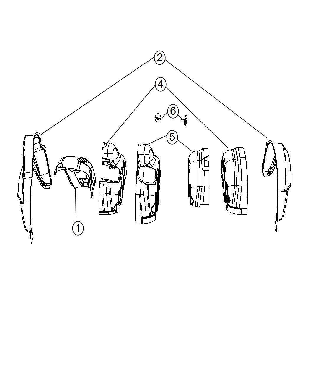 Rear Wheelhouse Shields. Diagram