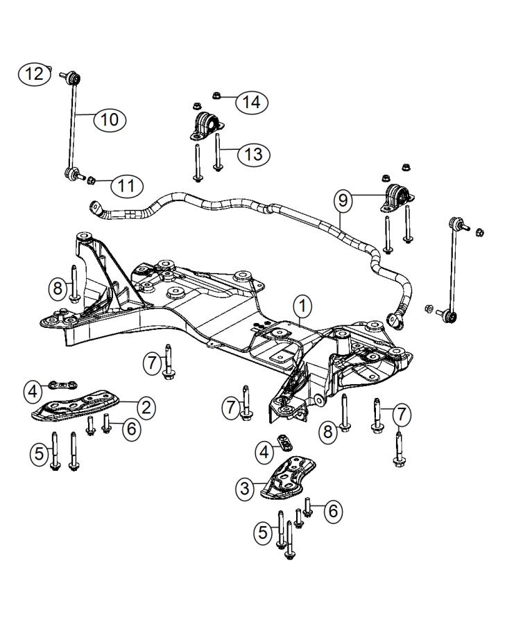 Diagram Crossmember, Front Suspension. for your Chrysler 300  M