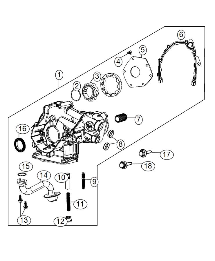 Diagram Engine Oil Pump 1.4L Turbocharged [1.4L I4 16V MultiAir Turbo Engine]. for your 2002 Chrysler 300  M 