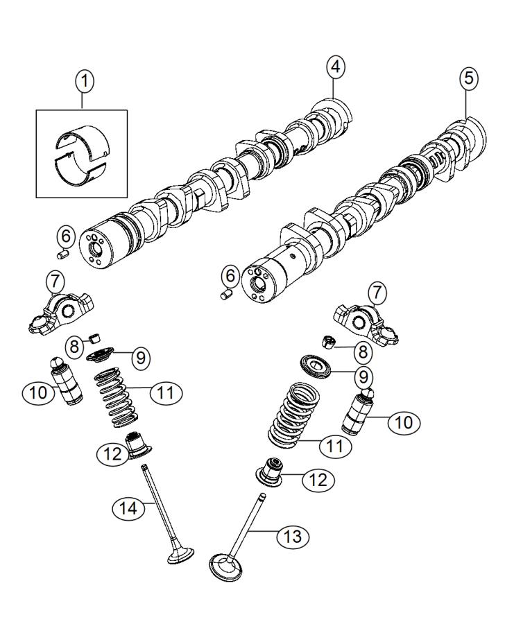 Diagram Camshafts And Valvetrain 2.0L [2.0L I4 DOHC Engine]. for your 2004 Chrysler 300  M 