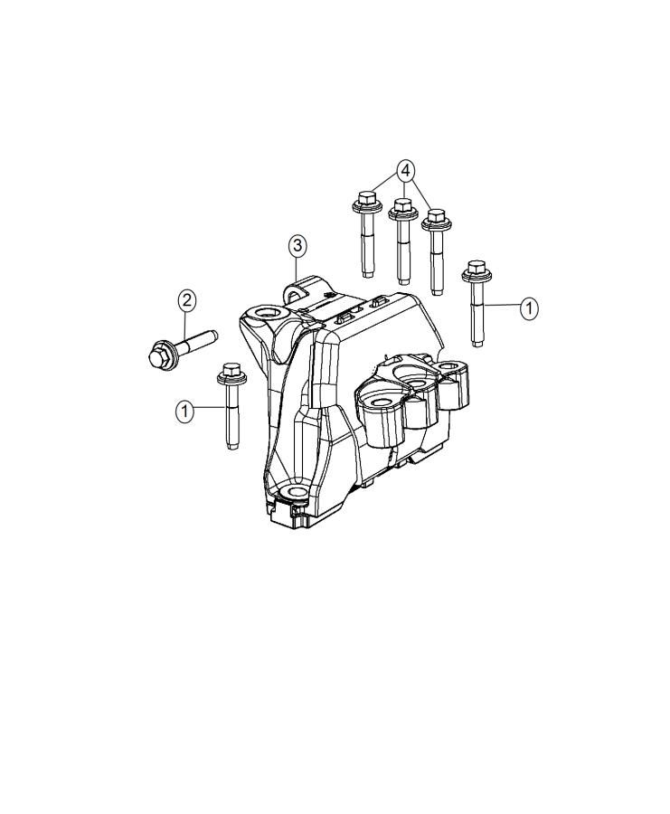 Diagram Engine Mounting Right Side 2.4L [2.4L I4 MultiAir Engine]. for your 2004 Chrysler 300  M 