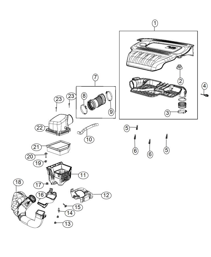 Diagram Air Cleaner. for your Dodge Dart  