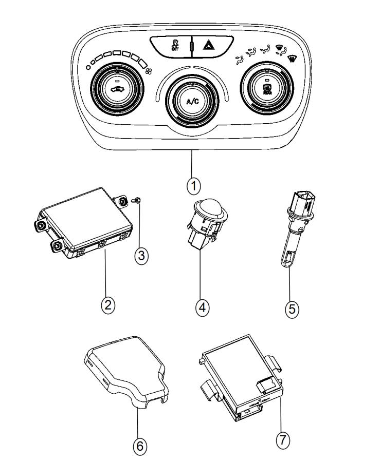 Diagram A/C and Heater Controls. for your 2020 Dodge Charger   