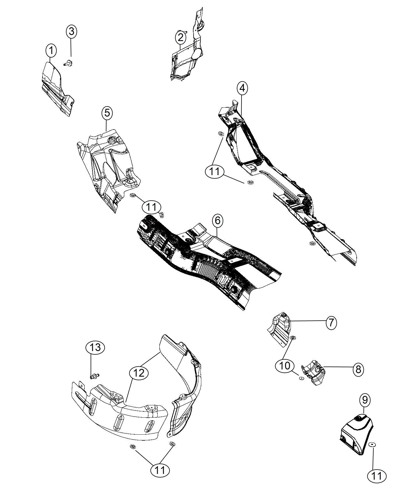 Diagram Exhaust System Heat Shields. for your 2001 Chrysler 300  M 