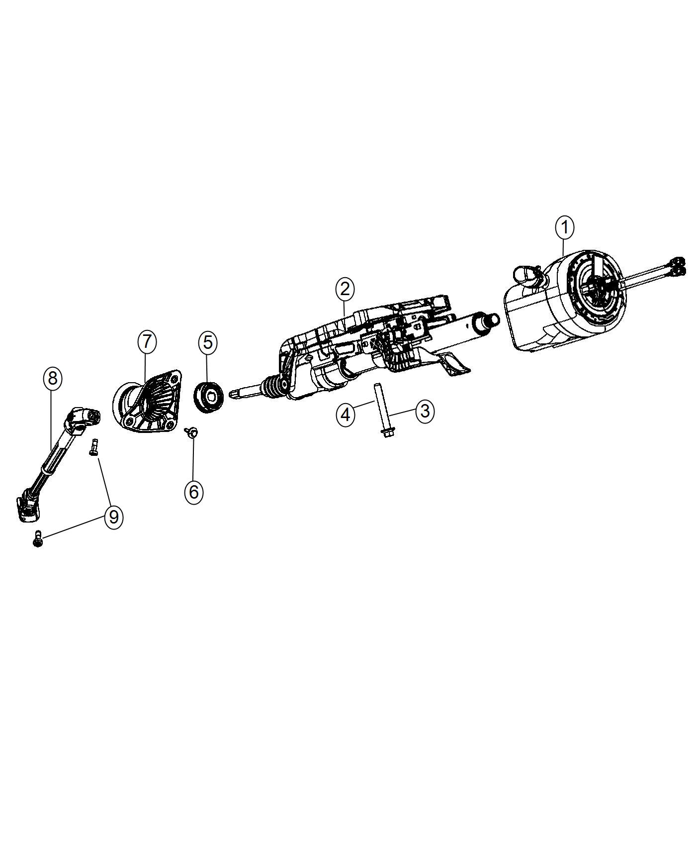 Diagram Steering Column. for your 2020 Jeep Grand Cherokee   