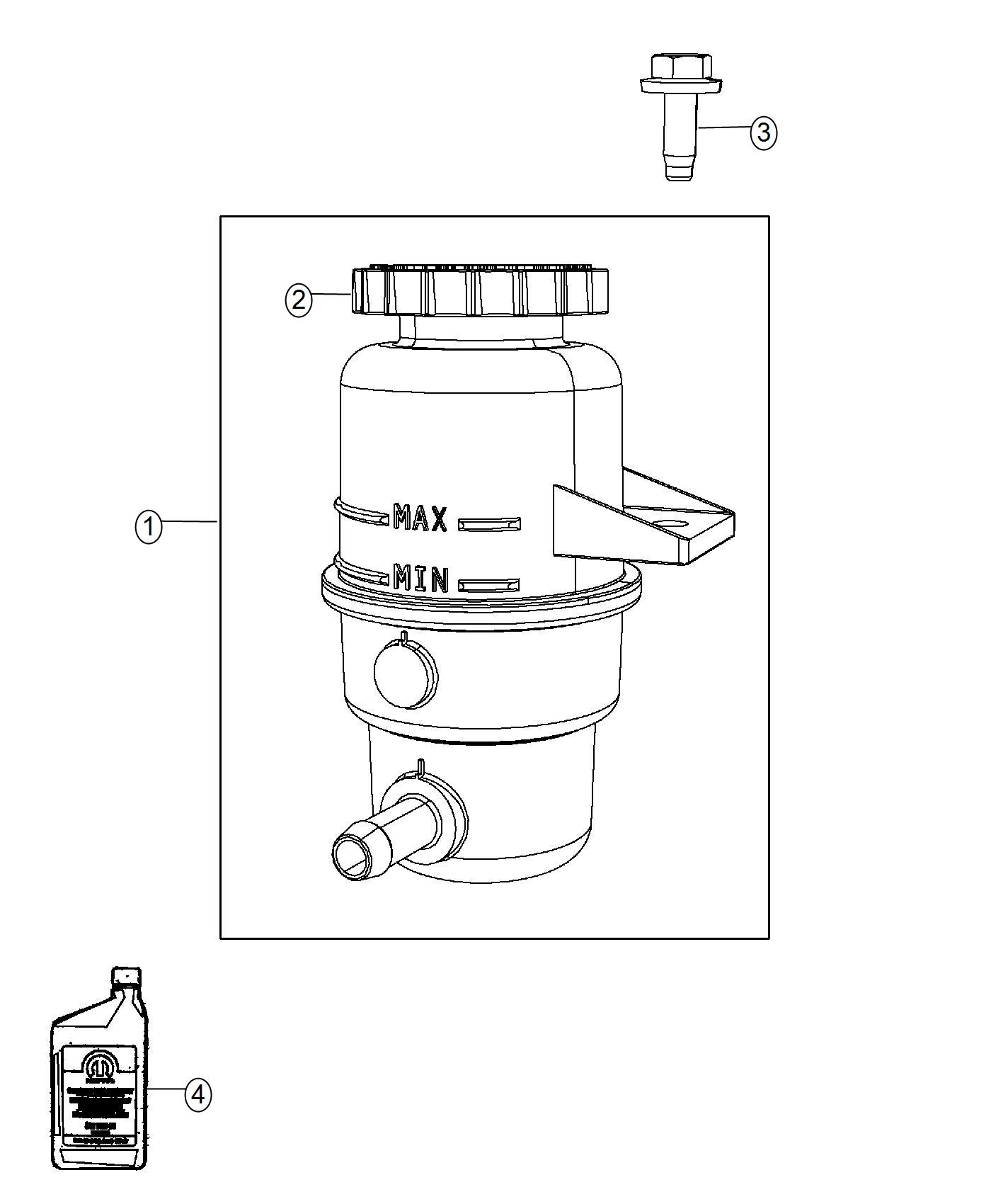 Power Steering Reservoir. Diagram