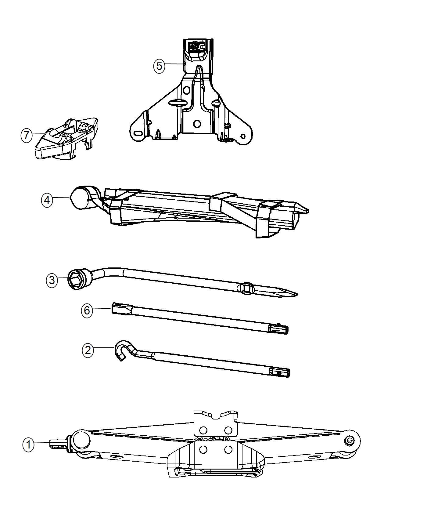 Diagram Jack Assembly And Tools. for your 1998 Jeep Grand Cherokee   