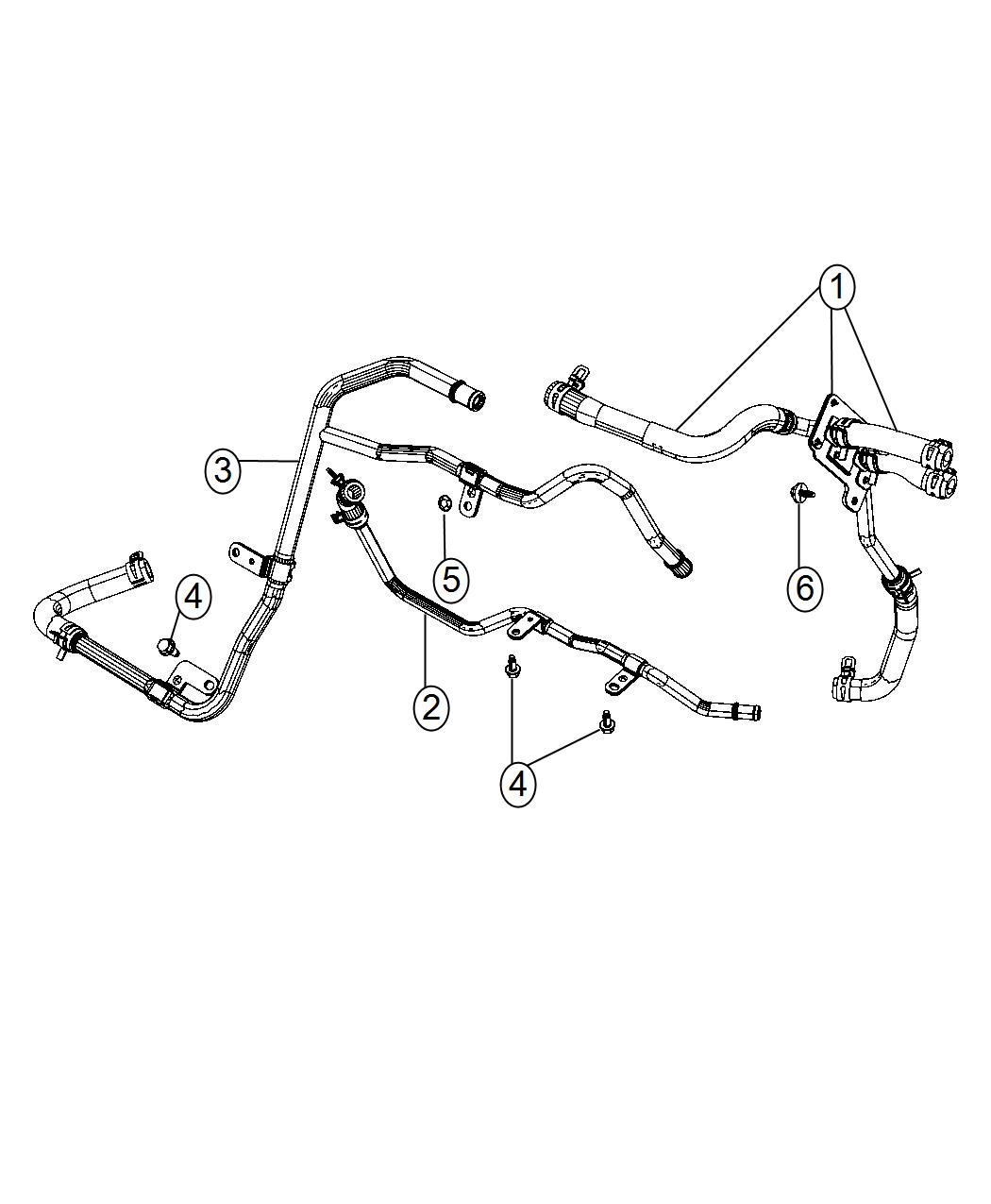 Diagram Heater Plumbing 3.6L [3.6L V6 24V VVT Engine]. for your 2007 Chrysler Sebring   