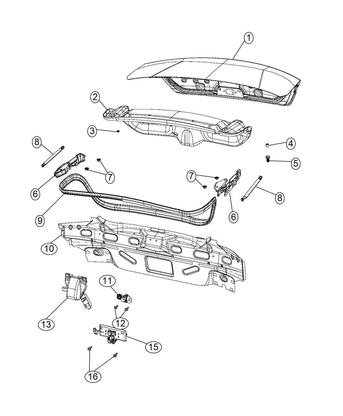 Deck Lid and Related Parts - C41 Body. Diagram