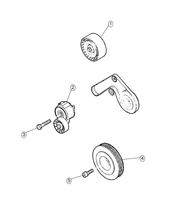 Diagram Pulleys and Related Parts. for your 2004 Chrysler 300  M 