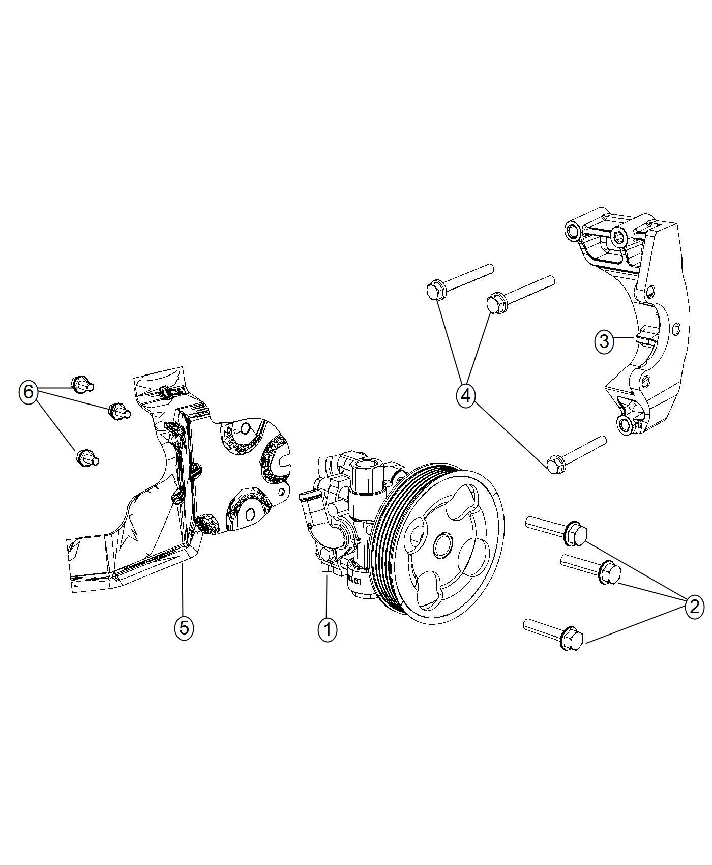 Diagram Power Steering Pump. for your 2010 Dodge Grand Caravan   