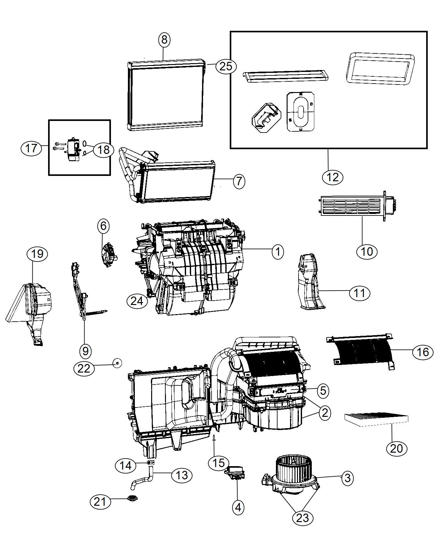 Diagram A/C and Heater Unit [Headlamp Off Time Delay]. for your 2000 Chrysler 300  M 