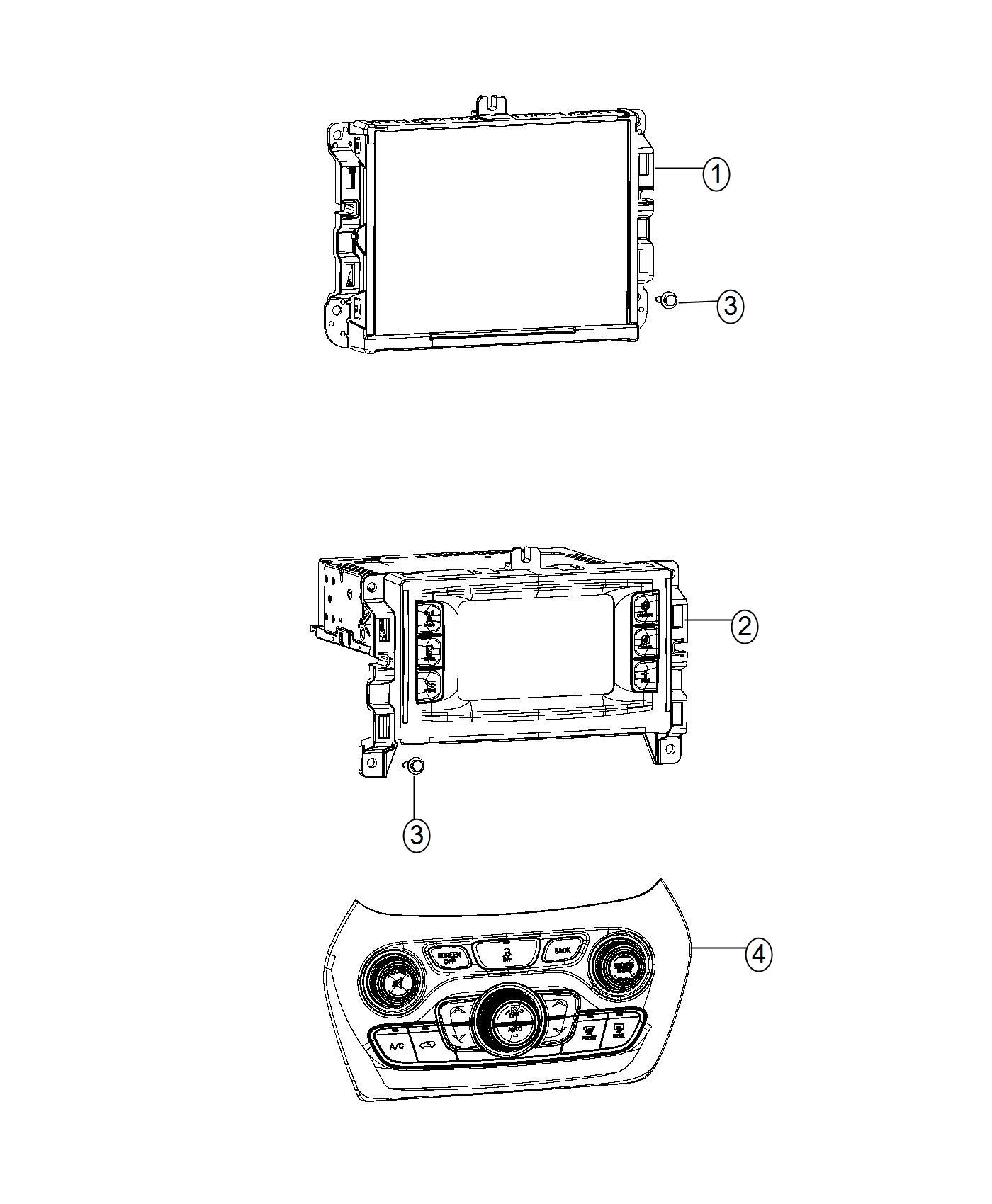 Radios and Center Stack. Diagram