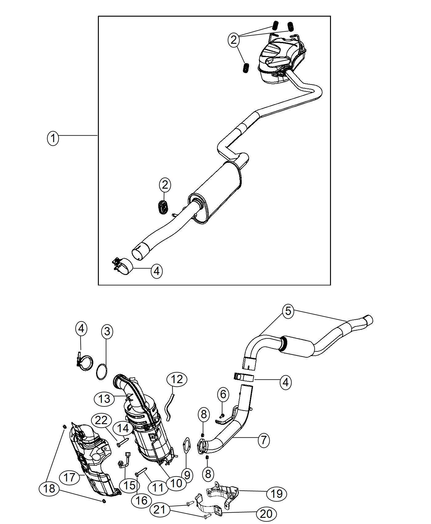 Diagram Exhaust System. for your 2006 Dodge Ram 3500   