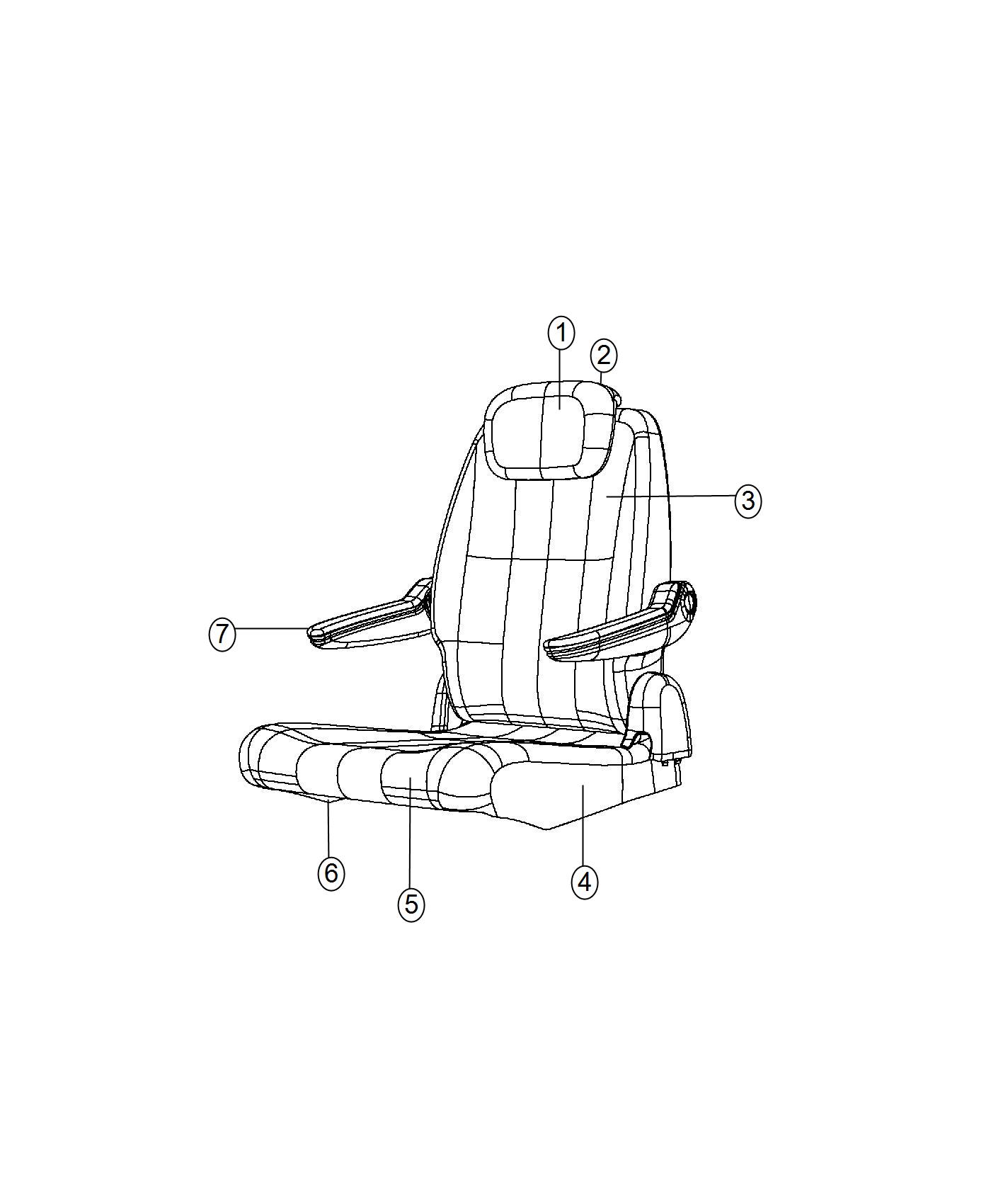 Diagram Rear Seat - Quad - Stow and Go - Trim Code [H7]. for your 2000 Chrysler 300 M  