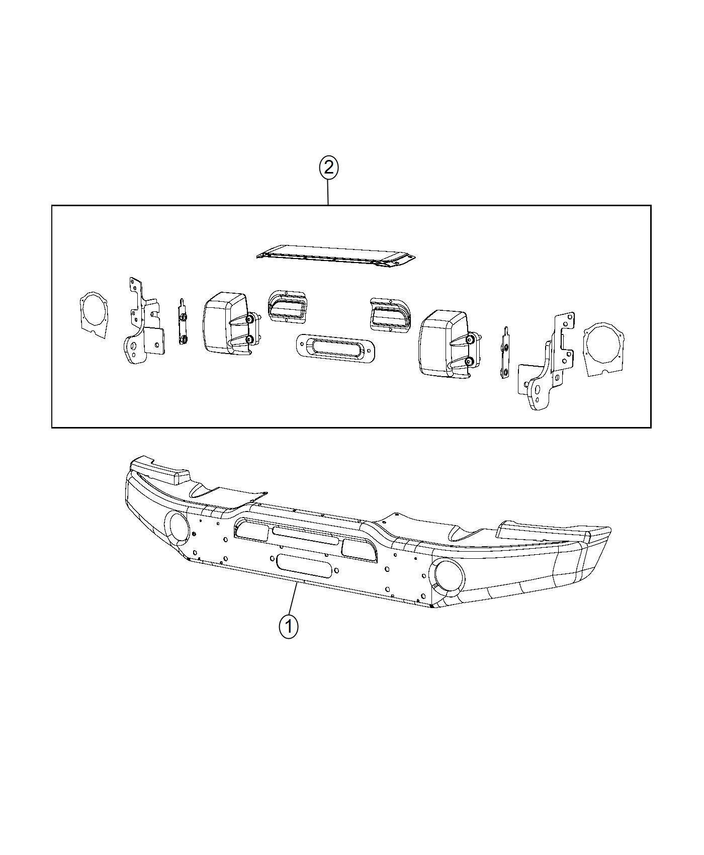 Diagram Bumper. for your Jeep Wrangler  