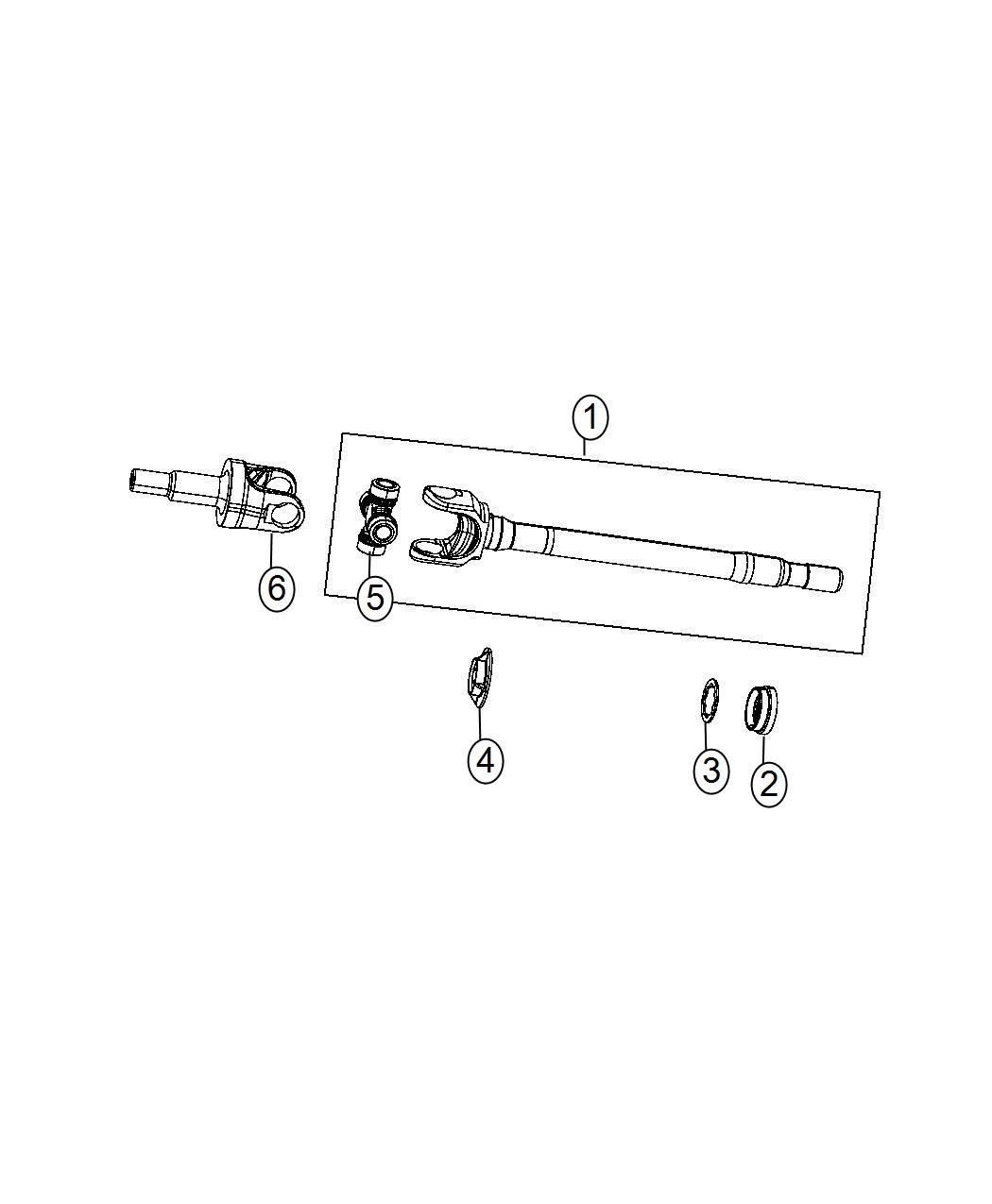 Diagram Shaft, Axle. for your Jeep Wrangler  