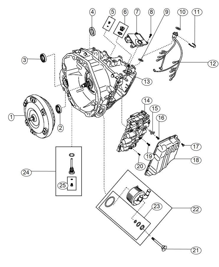 Diagram Transmission Serviceable Parts. for your Fiat 500  