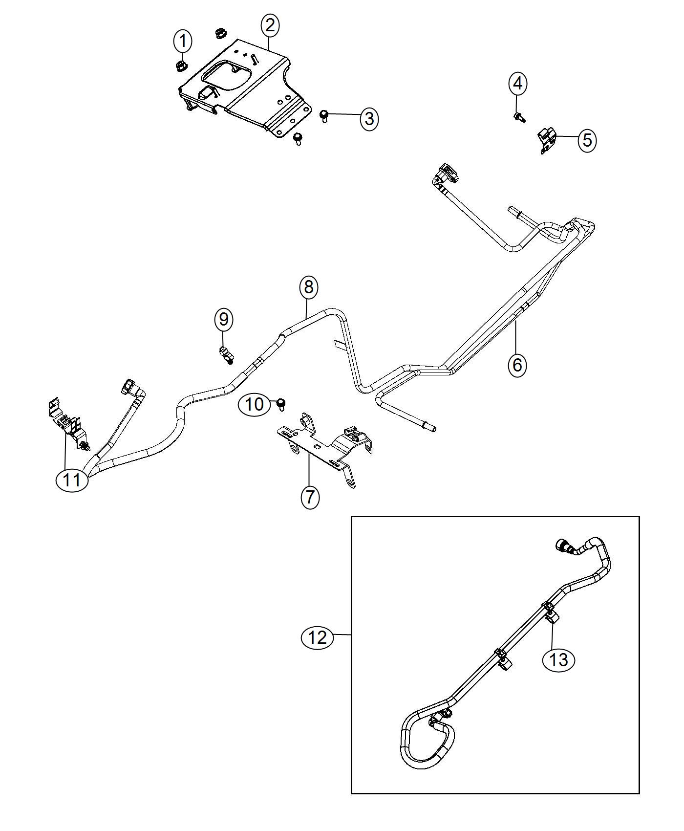 Jeep Wrangler Tube. Fuel supply. Engine], lines, vvt 68141849AD