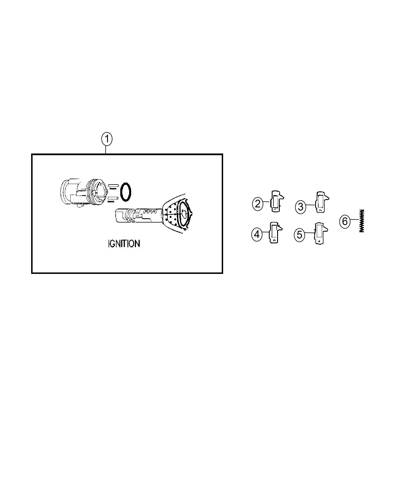 Diagram Ignition Lock Cylinder. for your Jeep Wrangler  