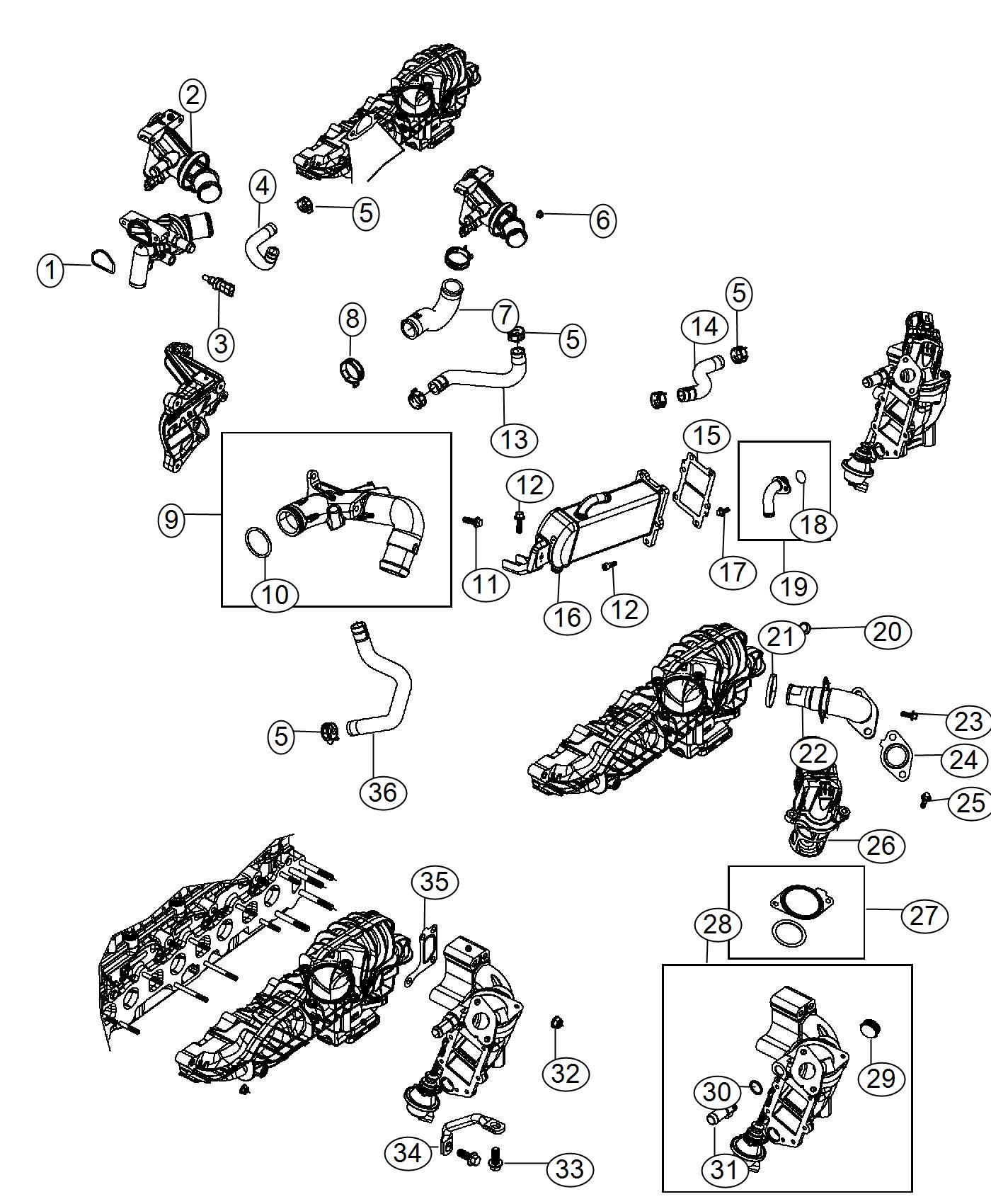 Diagram EGR Valve. for your 2022 Jeep Renegade   