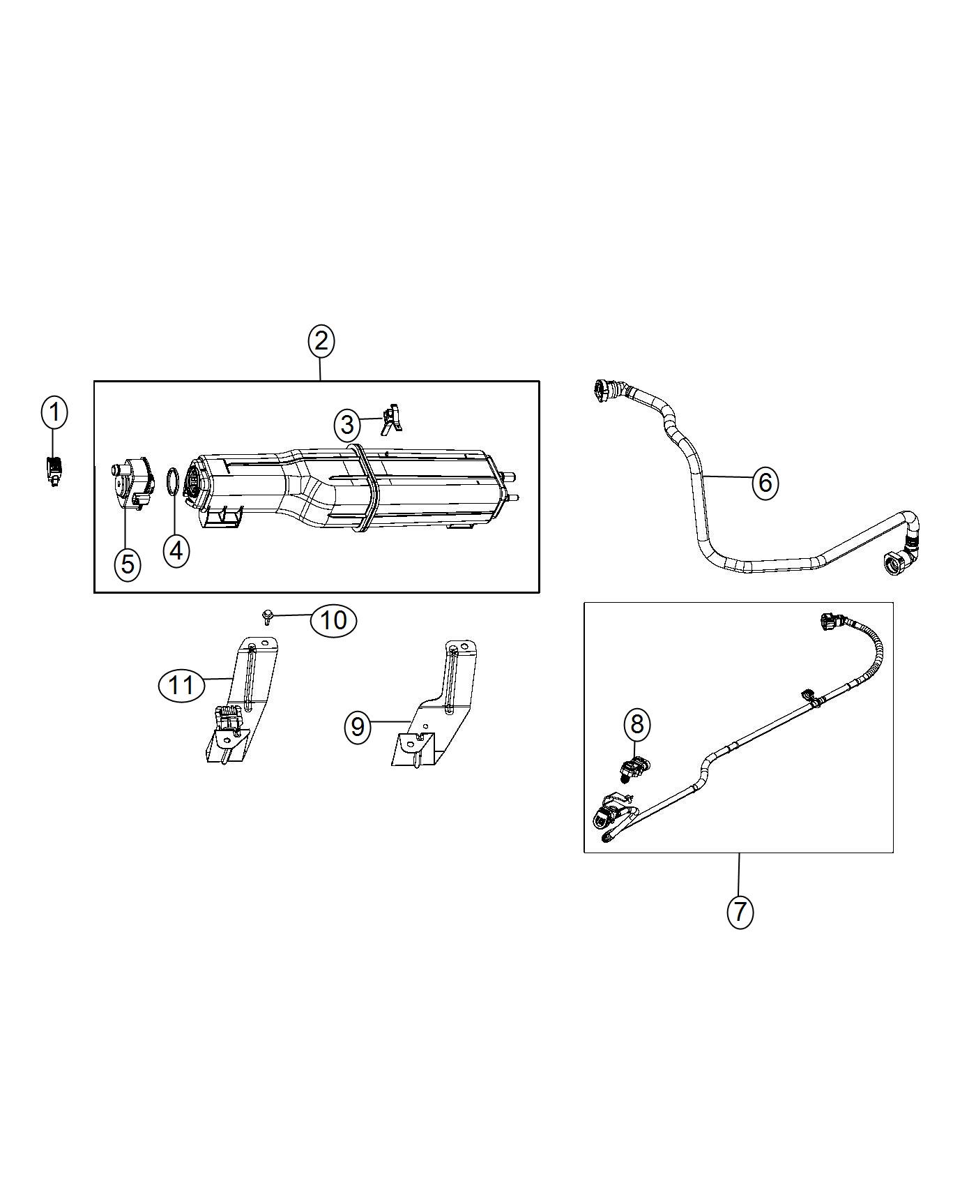 Diagram Vapor Canister and Leak Detection Pump. for your 2008 Dodge Ram 1500   