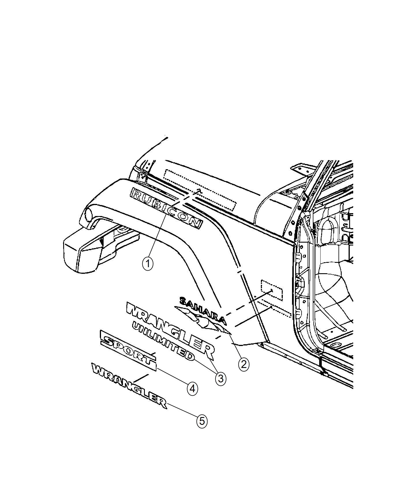 Diagram Decals and Tape Stripes. for your 2014 Jeep Wrangler 3.6L V6 A/T 4X4 Unlimited Sport 