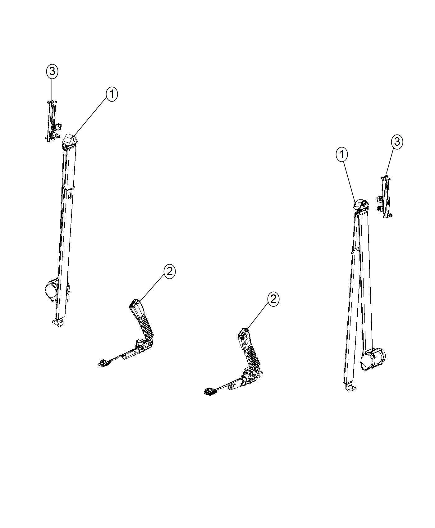 Diagram Seat Belts Front. for your Ram ProMaster  