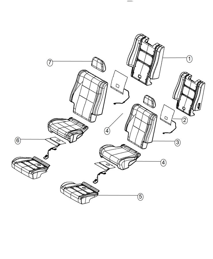 Diagram Rear Seat - Quad - Trim Code [CL]. for your Chrysler 300  M