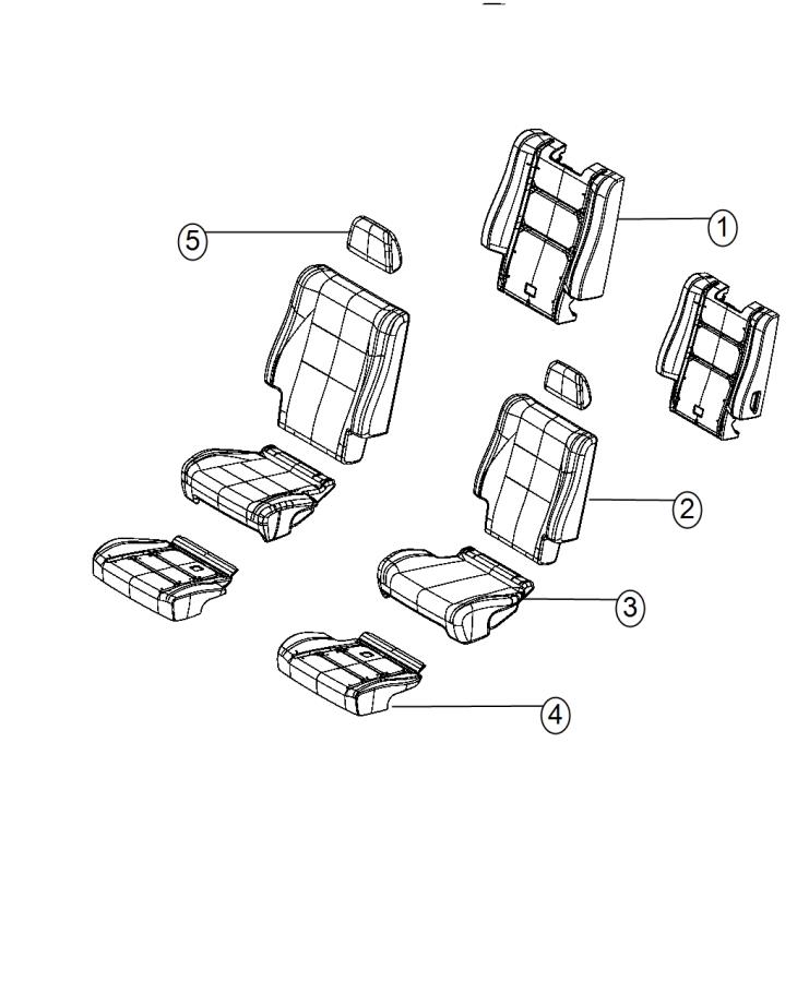 Diagram Rear Seat - Quad - Trim Code [K7]. for your 2003 Chrysler 300  M 