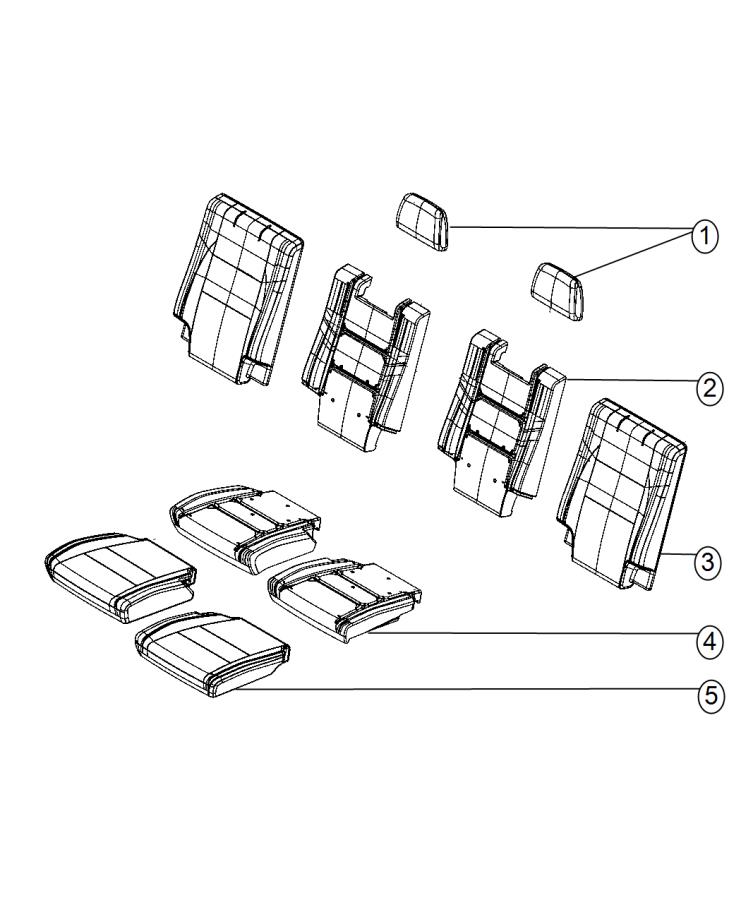 Diagram Rear Seat - Split Seat - Trim Code [AL]. for your Dodge