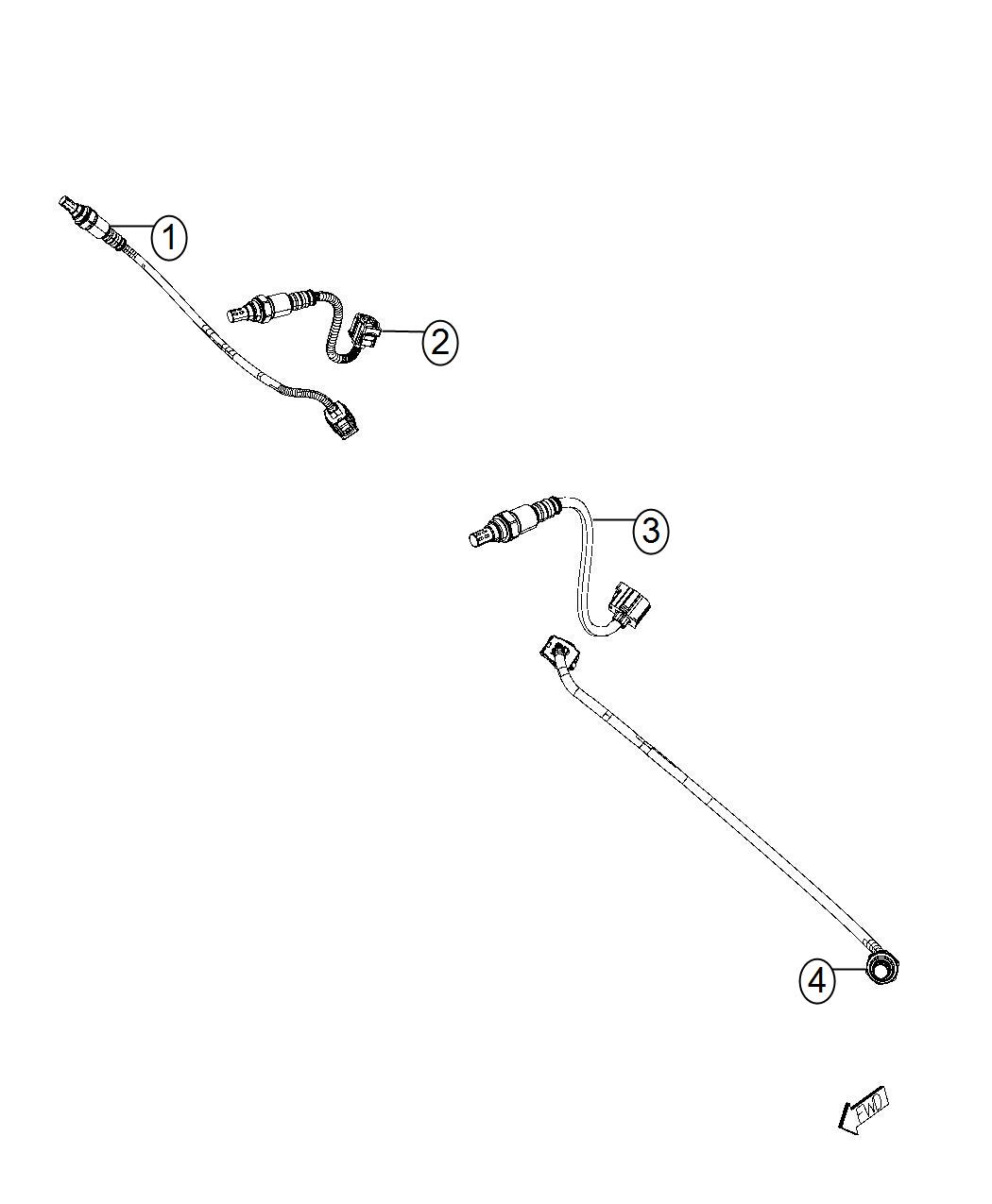 Diagram Sensors, Oxygen. for your 1998 Dodge Stratus   