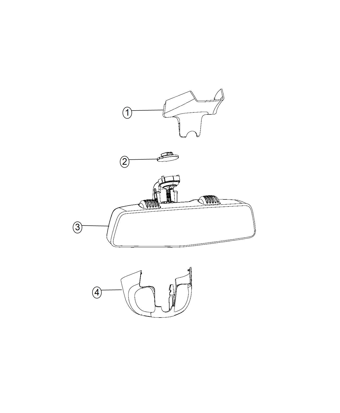 Diagram Mirror, Inside Rearview. for your 2000 Chrysler 300  M 