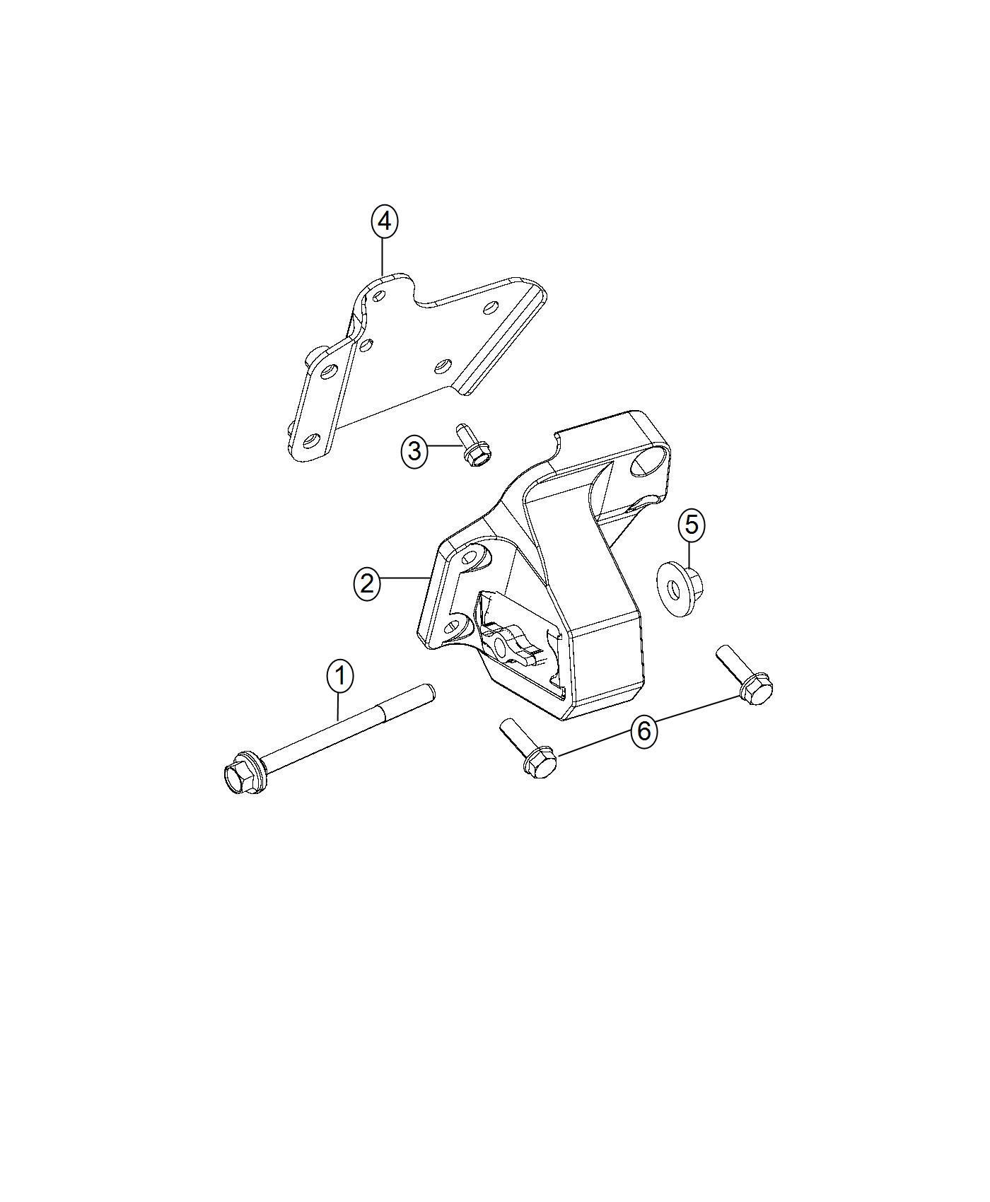 Diagram Engine Mounting Left Side RWD/2WD 3.0L Diesel [3.0L V6 Turbo Diesel Engine]. for your Chrysler 300  M