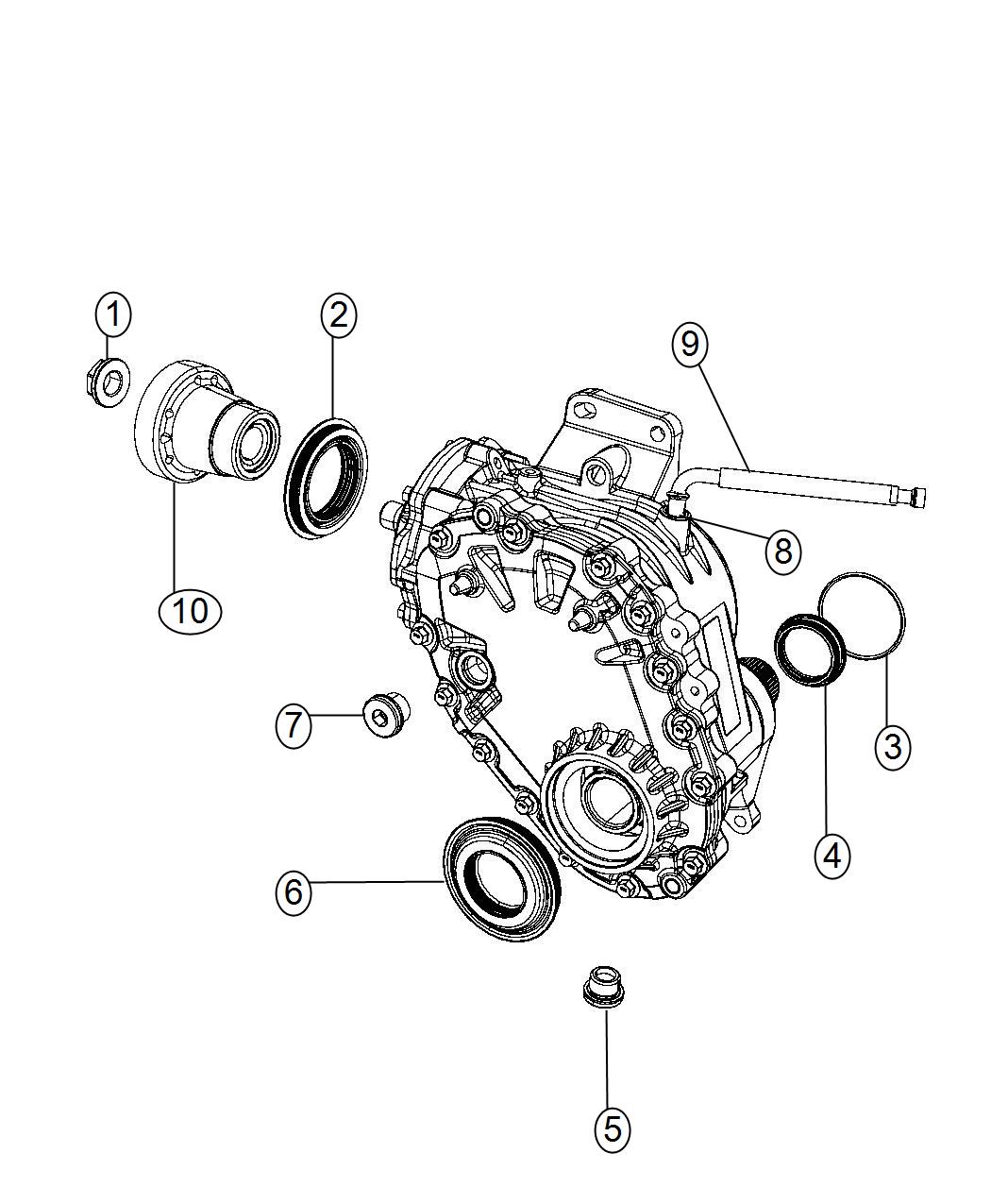 Diagram Power Transfer Unit Service Parts. for your 2014 Dodge Journey   