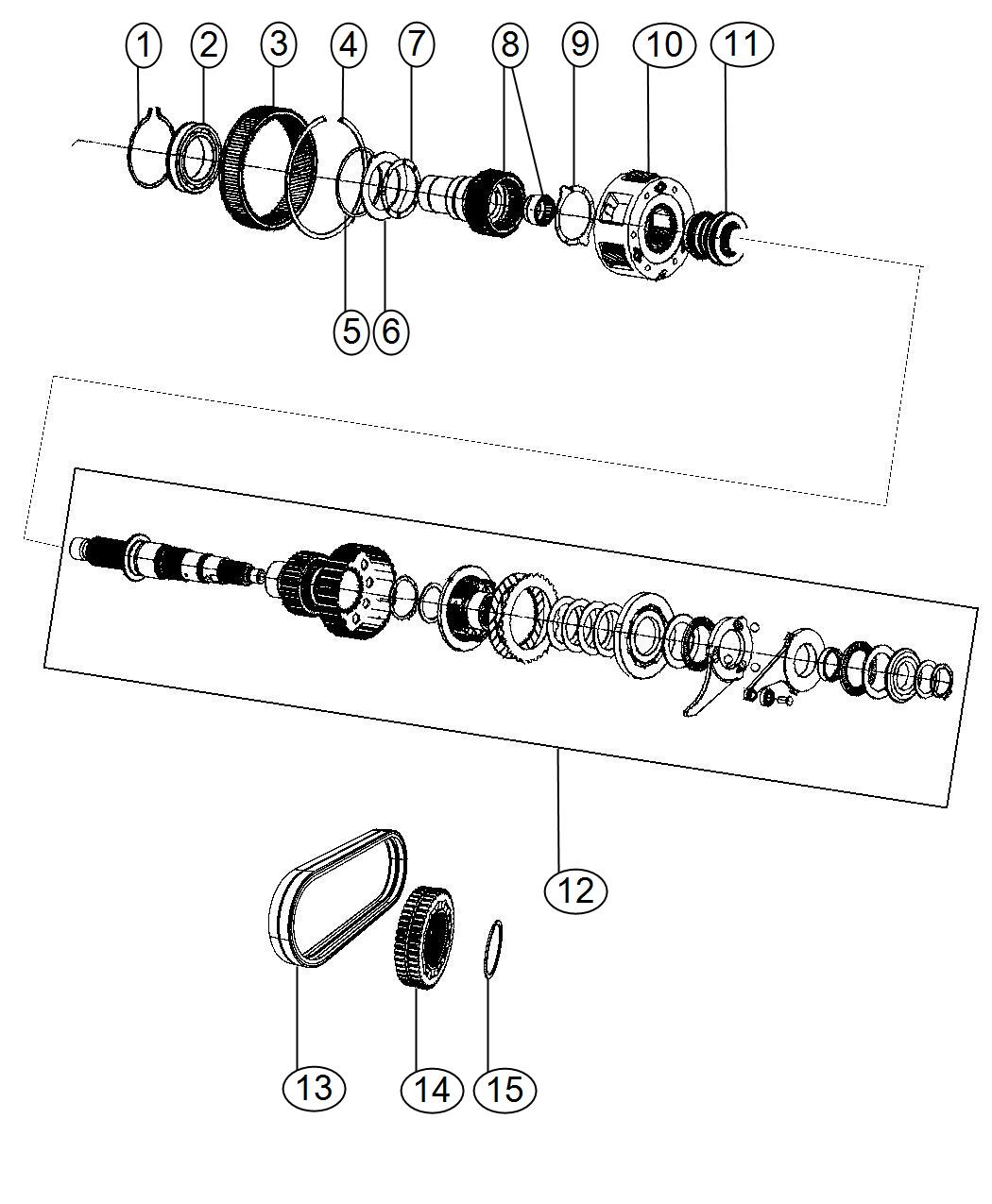 Diagram Gear Train. for your Dodge Durango  