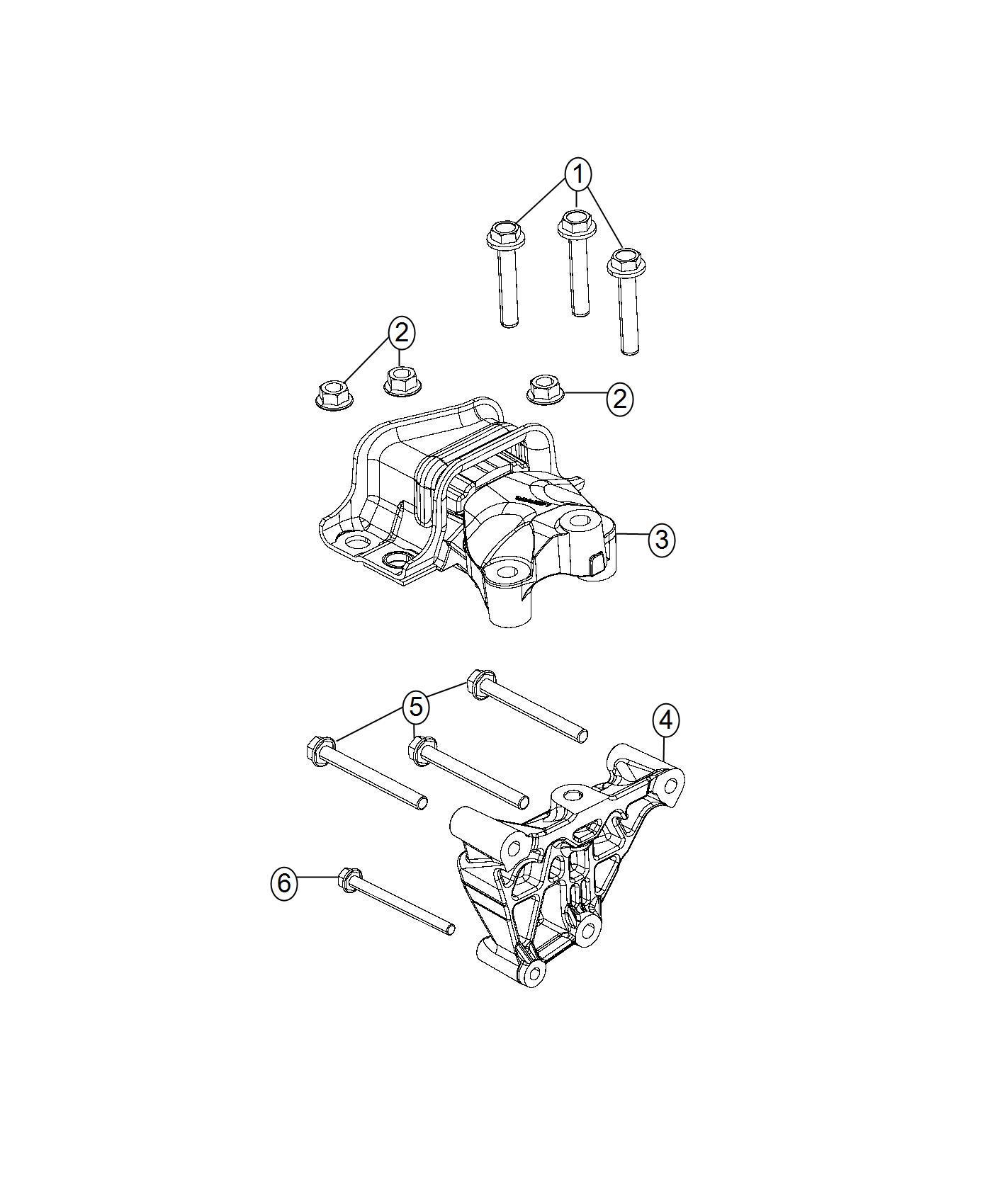 Diagram Engine Mounting Right Side 3.6L [3.6L V6 24V VVT Engine]. for your 2001 Chrysler 300  M 