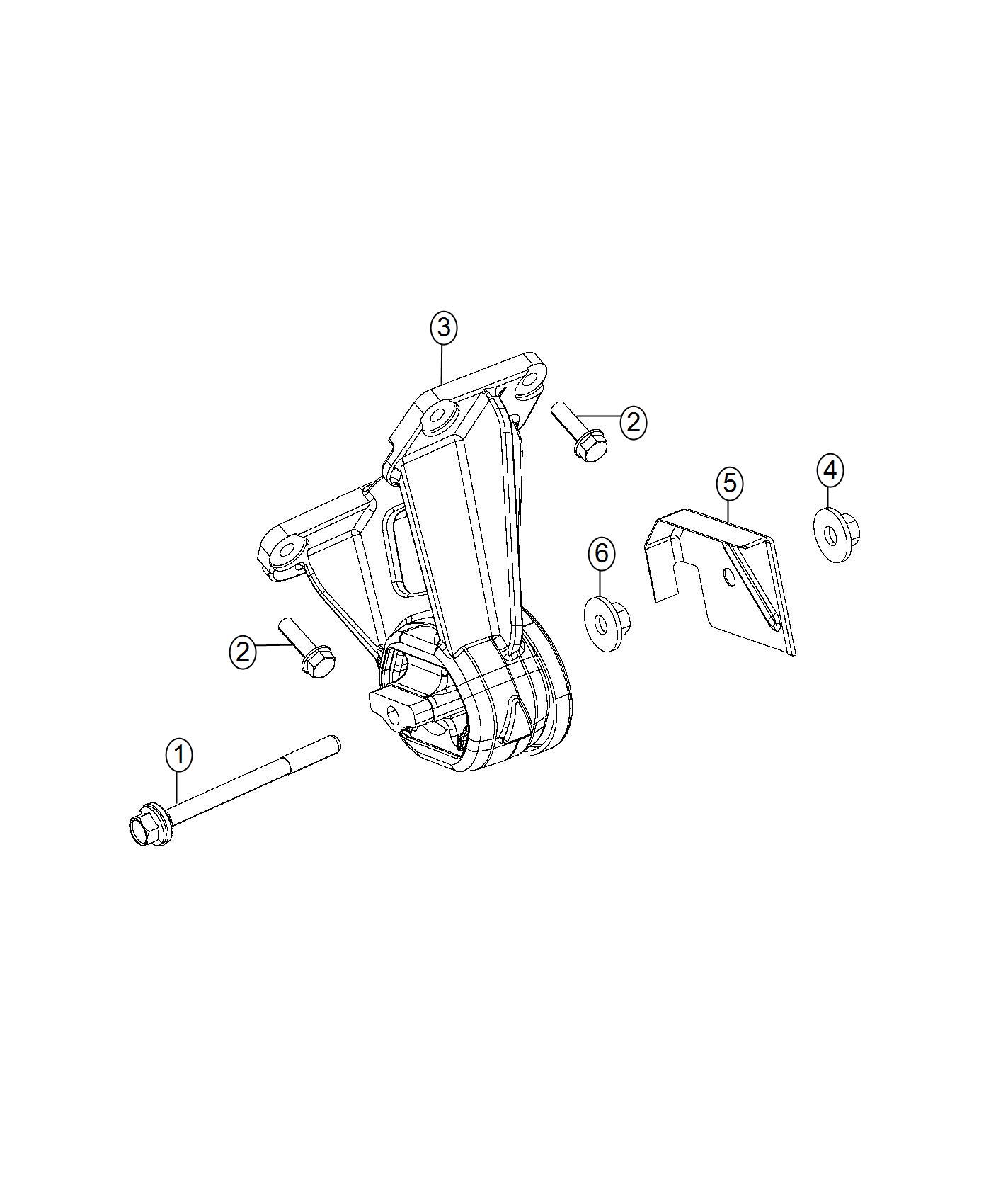 Engine Mounting Left Side RWD/2WD 3.6L [3.6L V6 24V VVT Engine]. Diagram