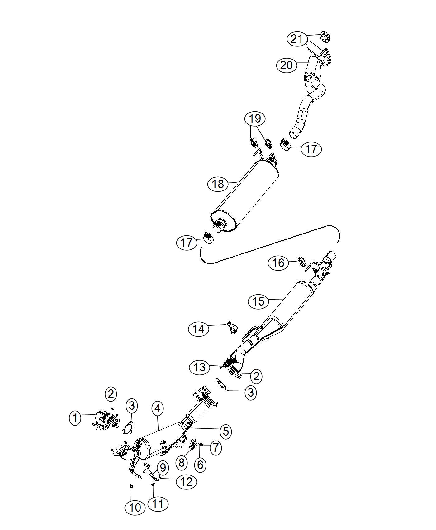 Exhaust System Single. Diagram