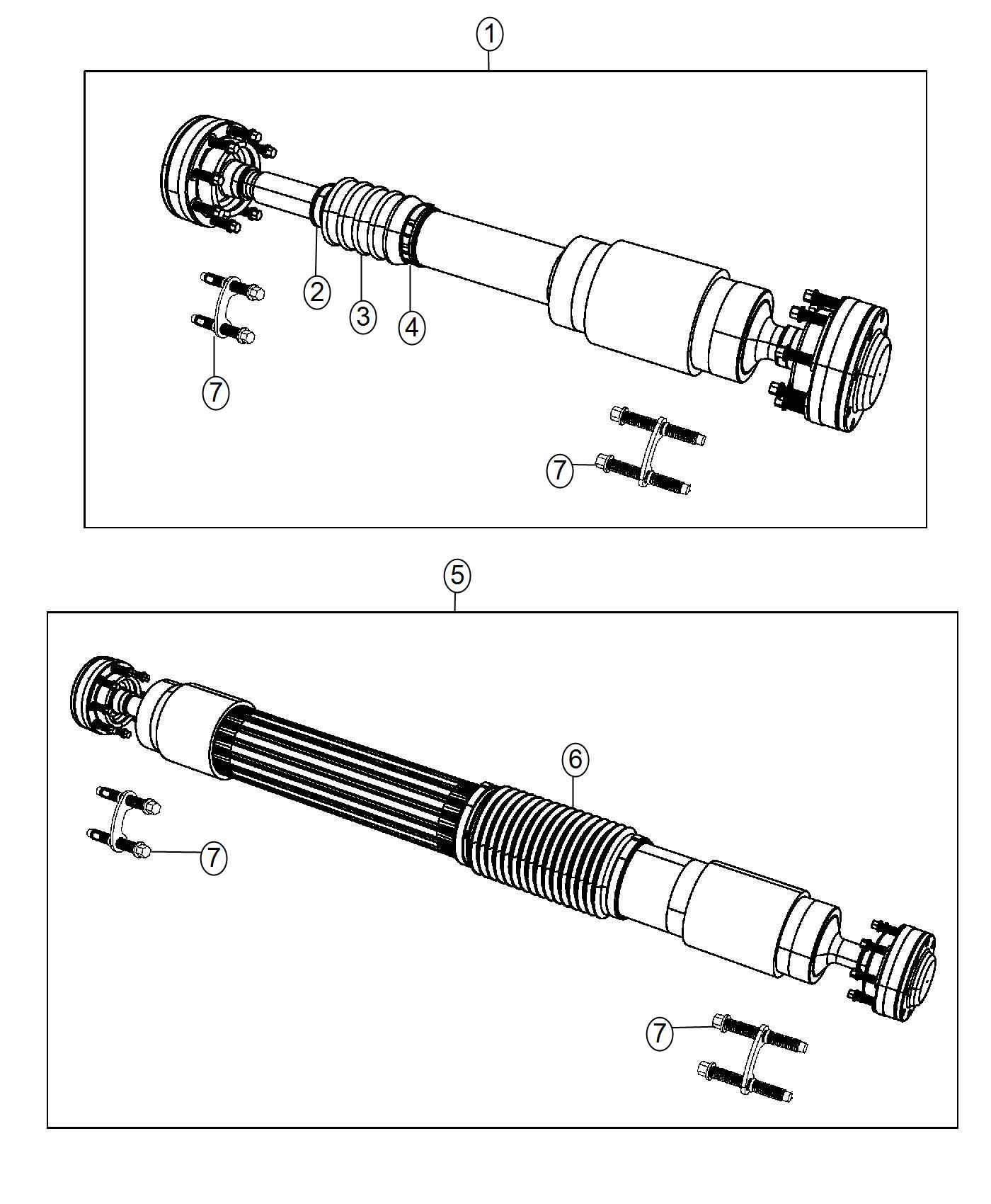 Diagram Shaft, Drive, 1 Piece. for your 2003 Chrysler 300  M 