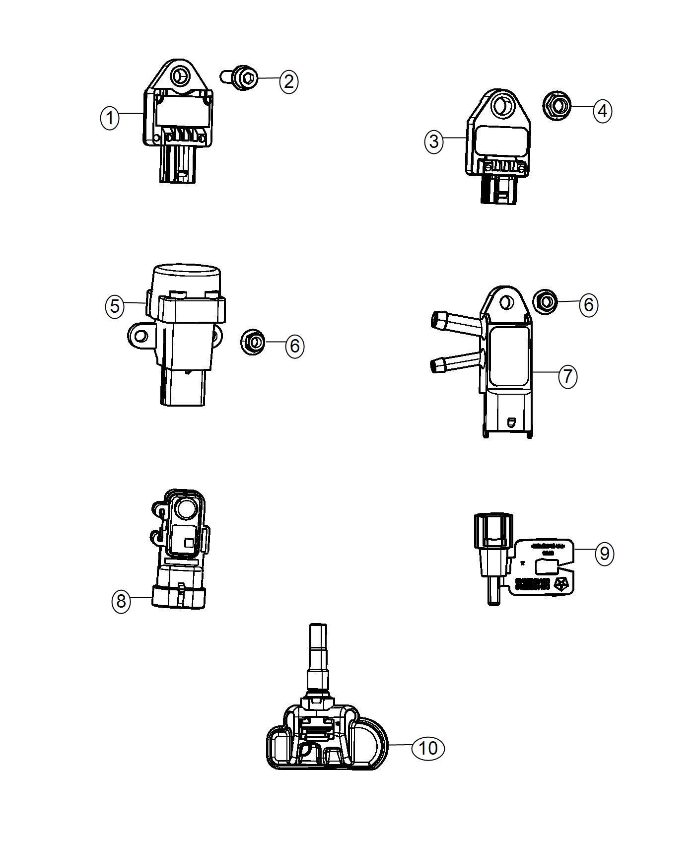 Diagram Sensors, Body. for your Ram ProMaster  