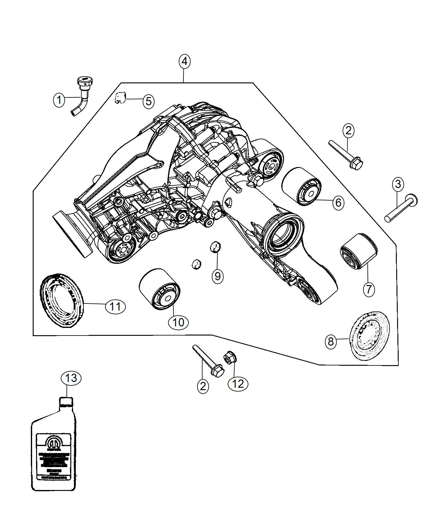 Diagram Axle Assembly and Components. for your 2001 Jeep Grand Cherokee   