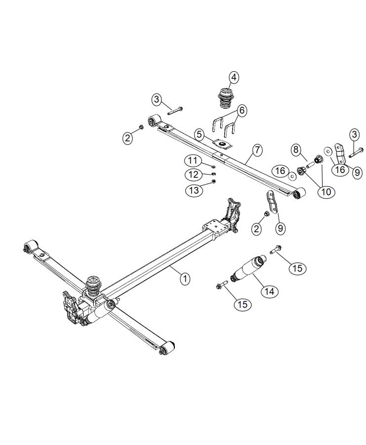 Diagram Suspension Rear. for your 2004 Chrysler 300  M 