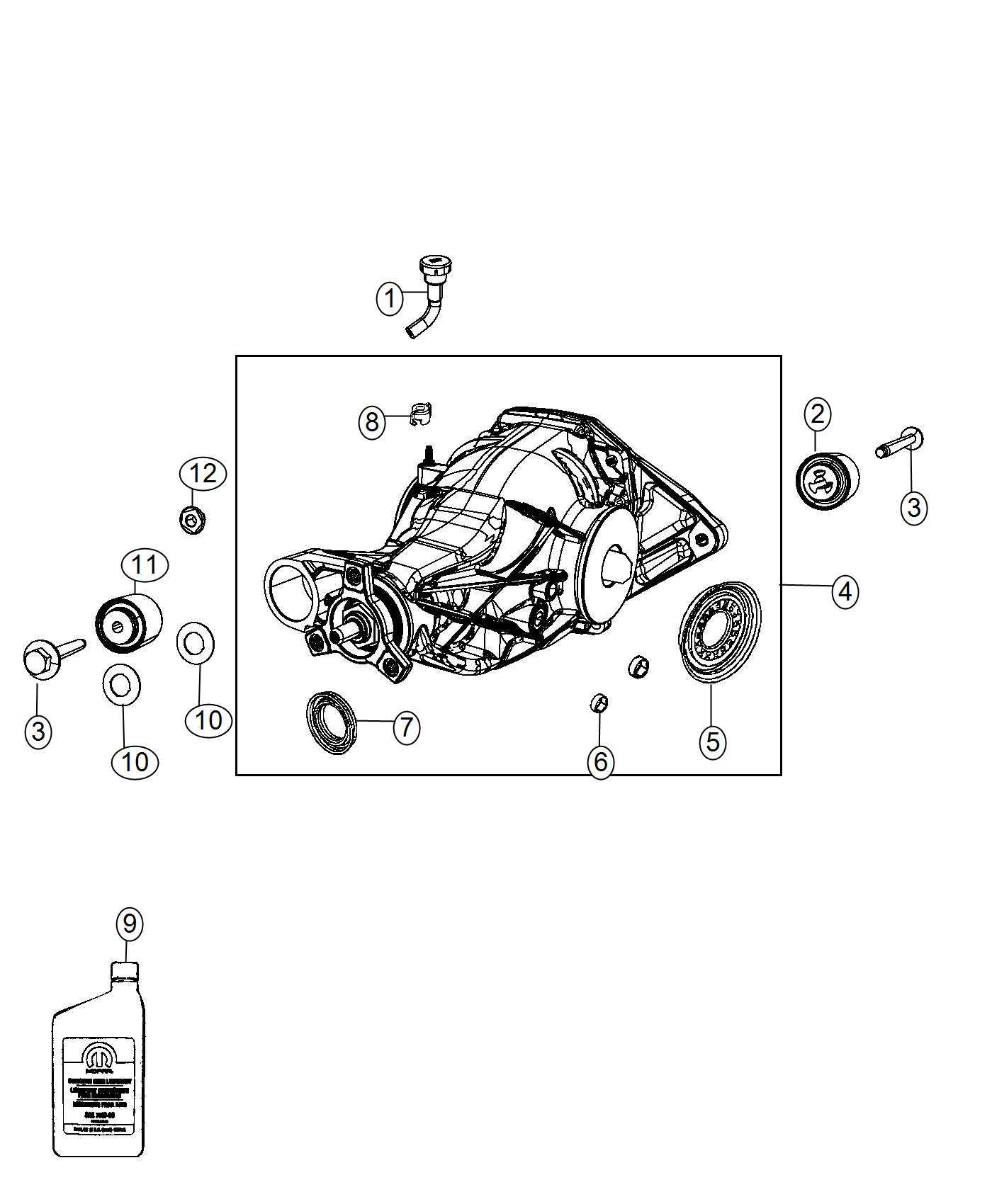 Axle Assembly and Components. Diagram