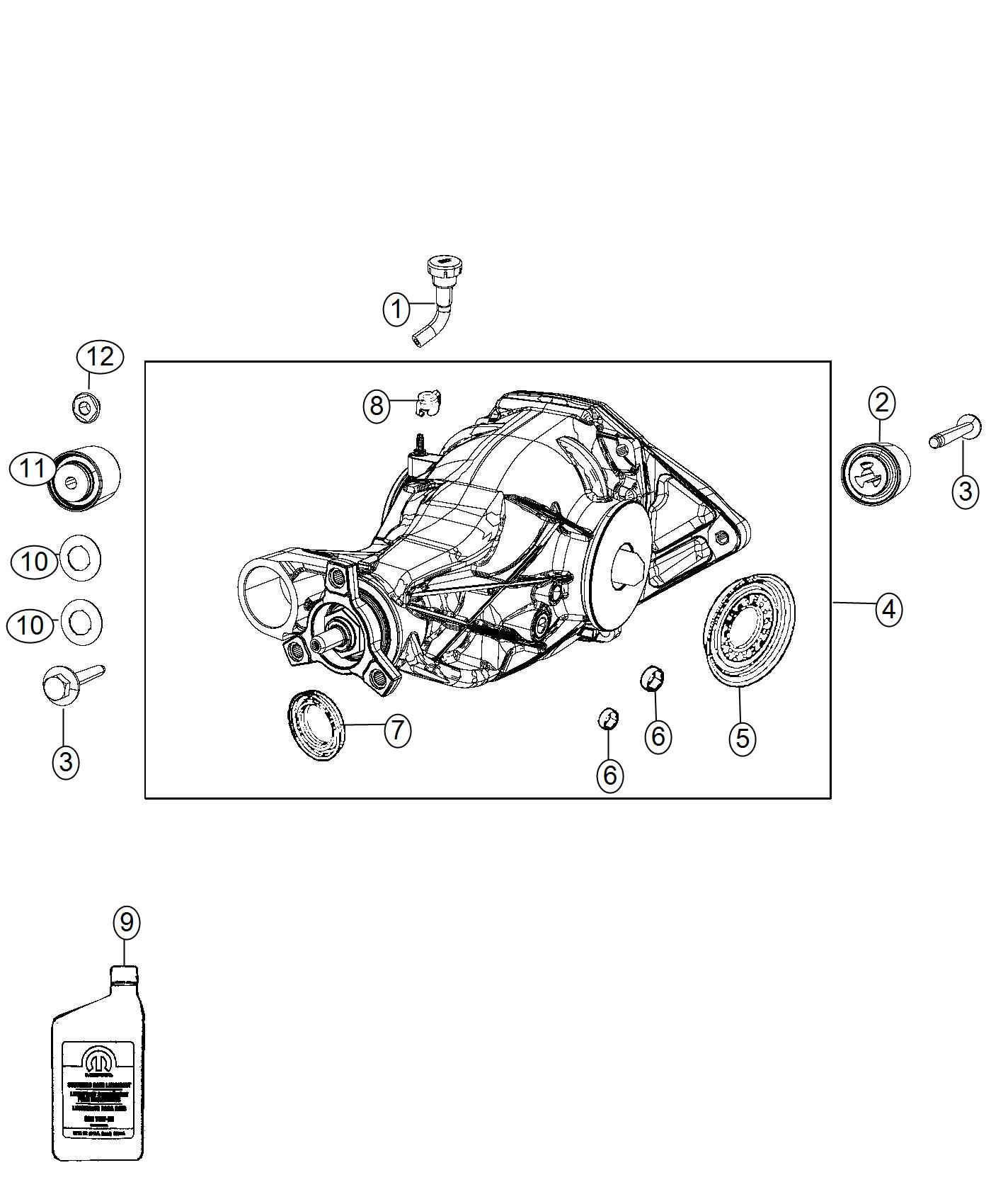 Axle Assembly and Components. Diagram