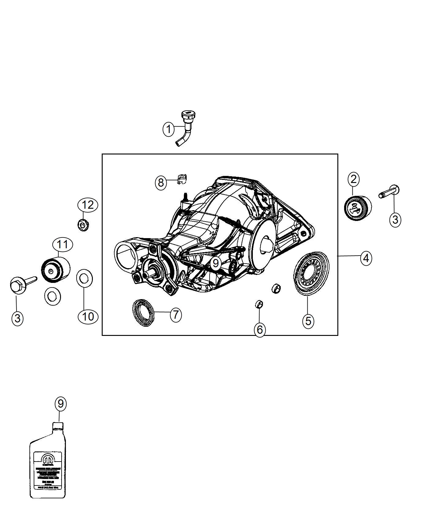 Axle Assembly and Components. Diagram